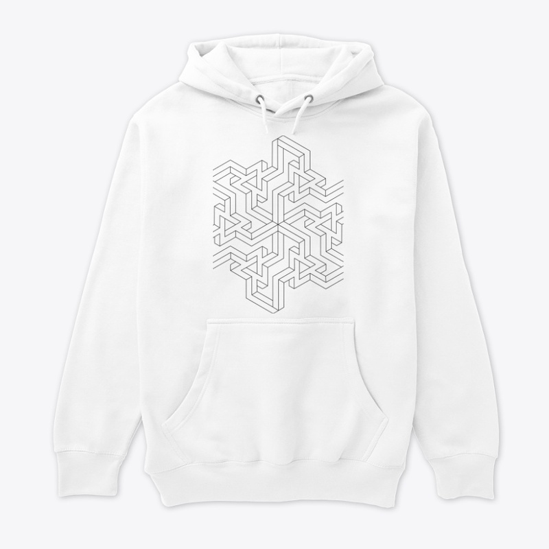 "Geometric Illusion Maze Design"