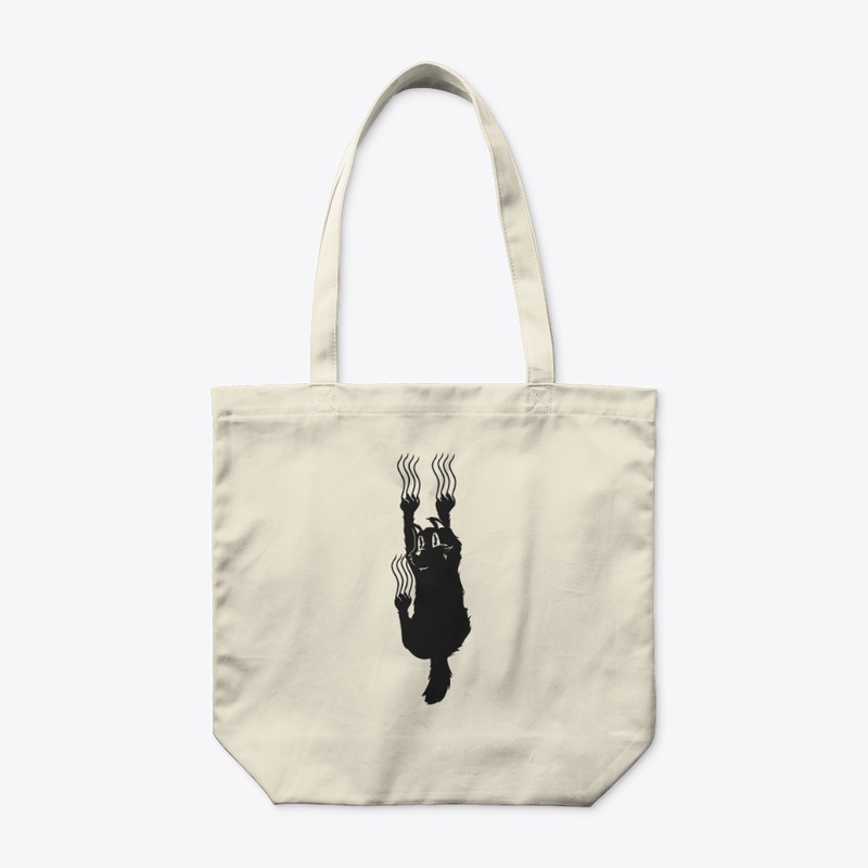Funny Scratching Cat Silhouette