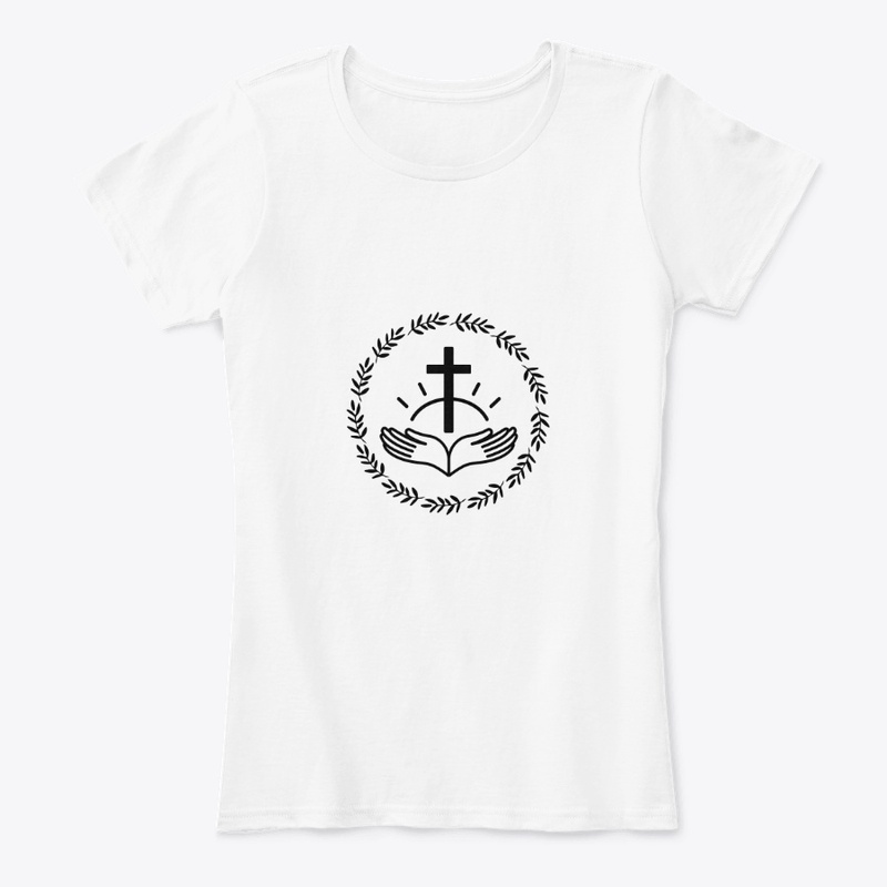 Hands and Cross (Black Text)