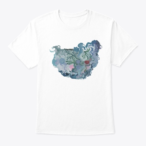 Rock Pools White áo T-Shirt Front