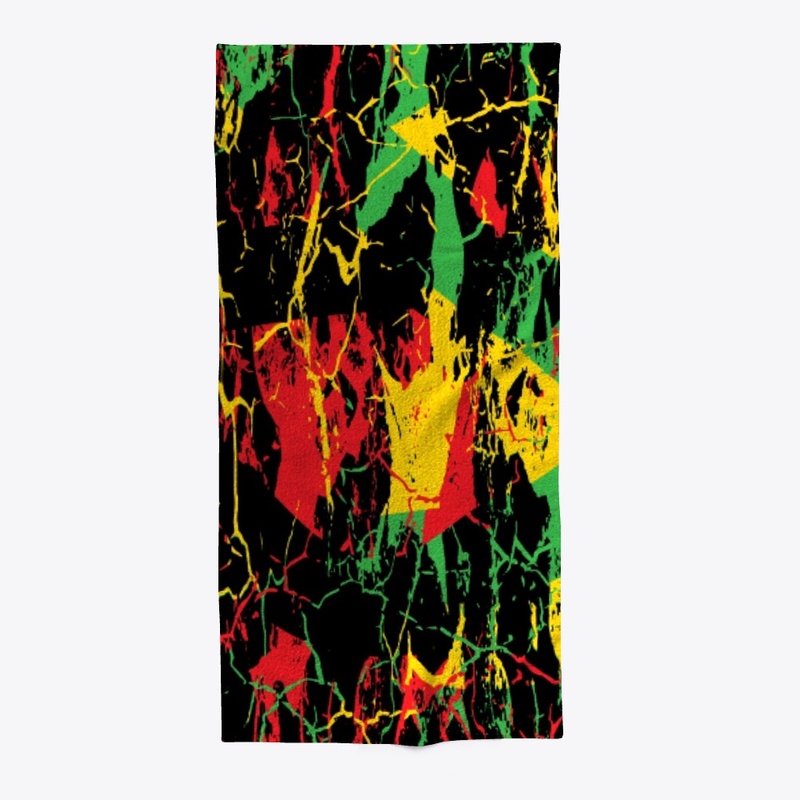 Jamaican Red Gold Green Art