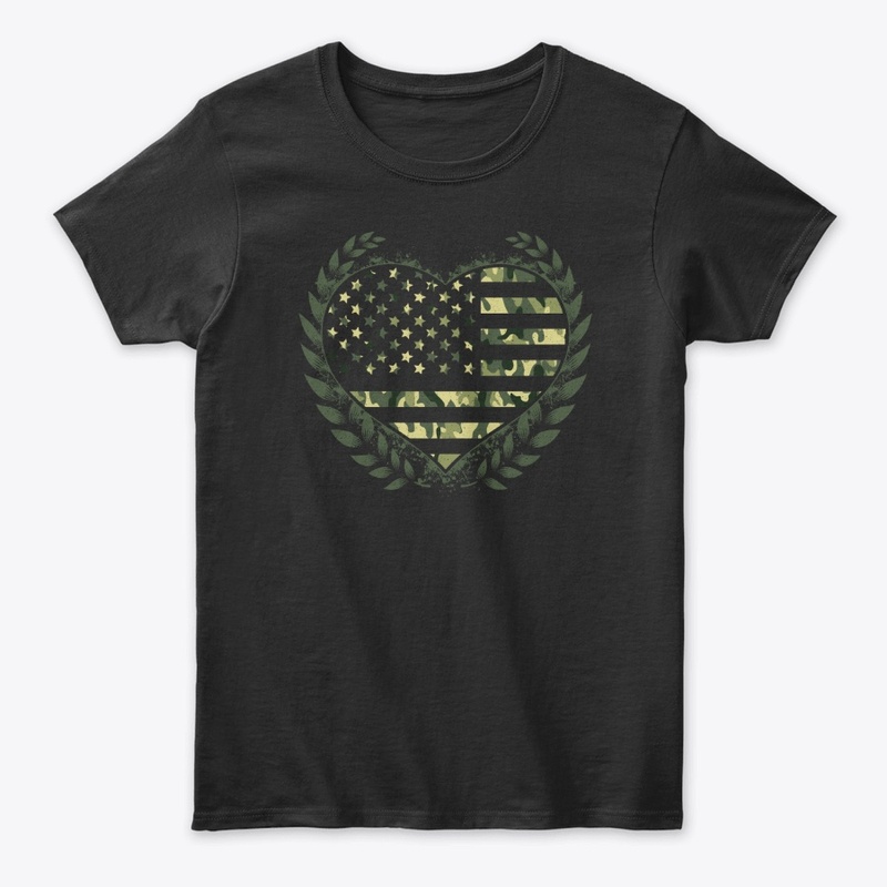 Camo Flag Heart