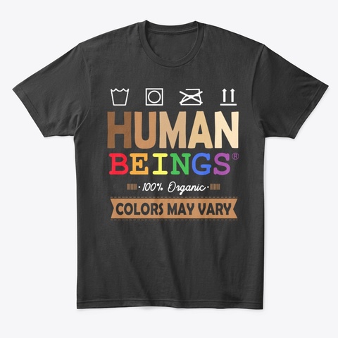 Human Beings 100% Organic Black T-Shirt Front