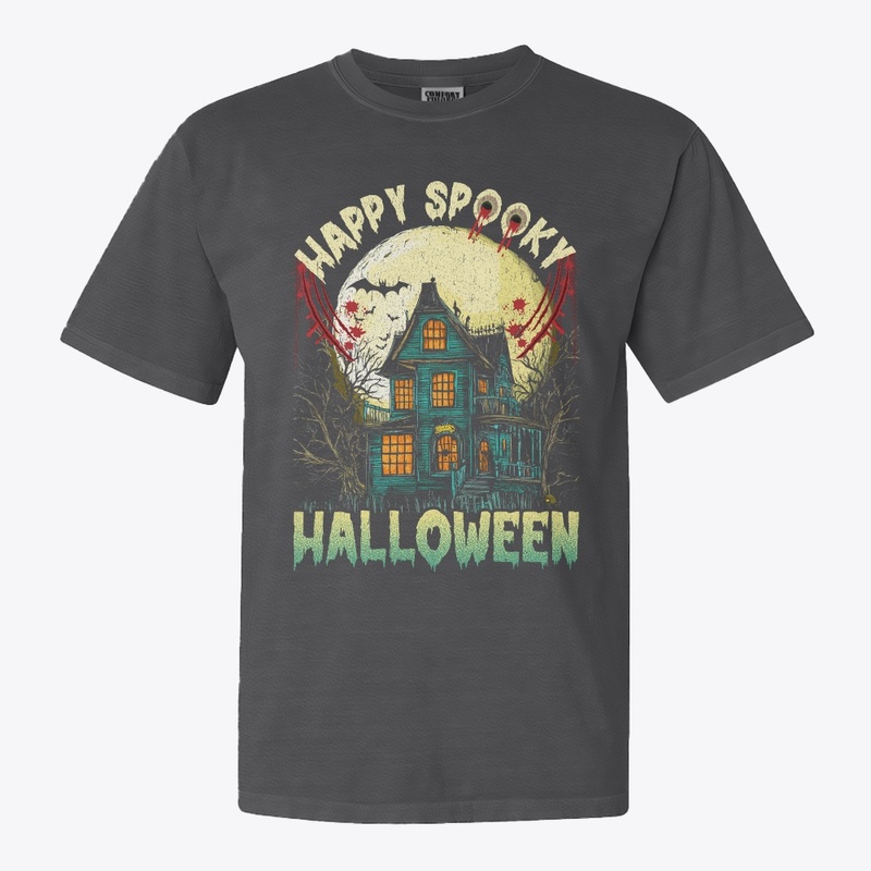 Spooky Haunted House Halloween T-Shirt