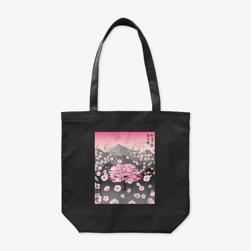 Japanese Cherry Blossoms on Canvas