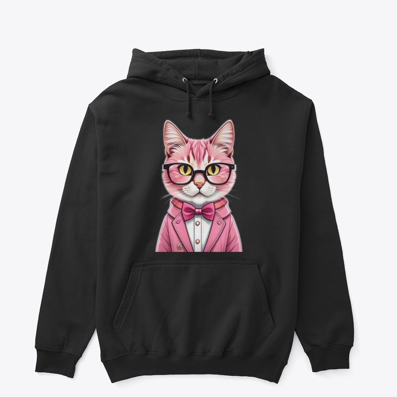 Glasses & Grins: Pink Cat Tee