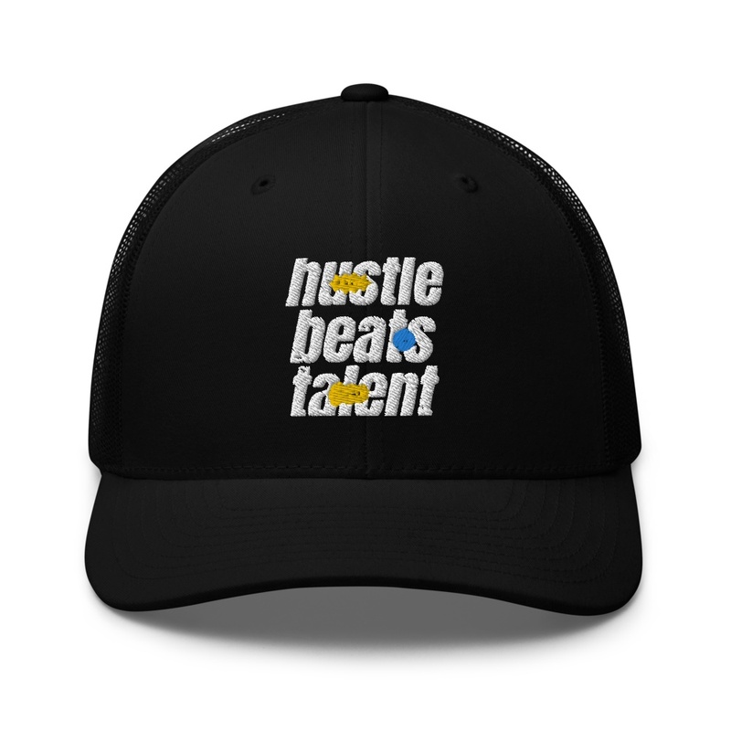 Hustle beats talent baseball hat