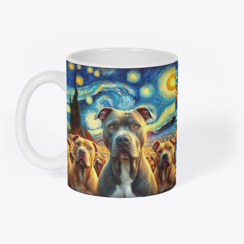 Pitbulls Starry Night