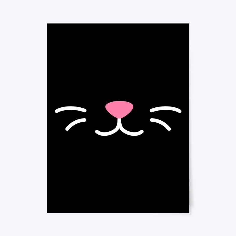 Cat lips face white
