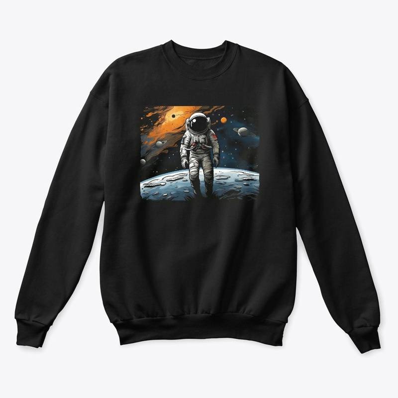 cosmonaut In the blackness of space
