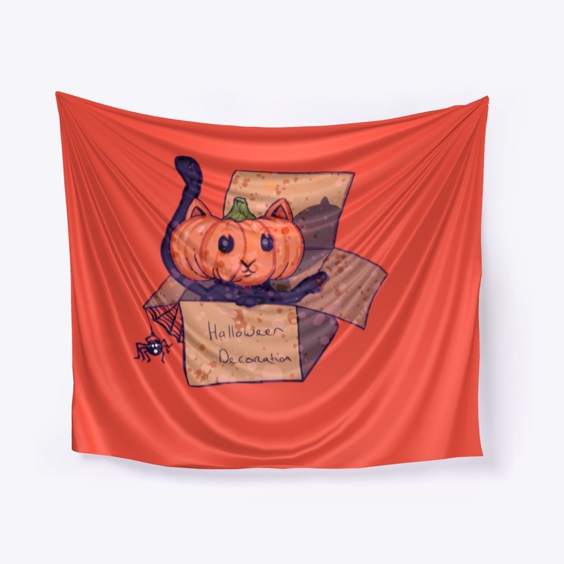 Halloween Pumpkinhead Cat