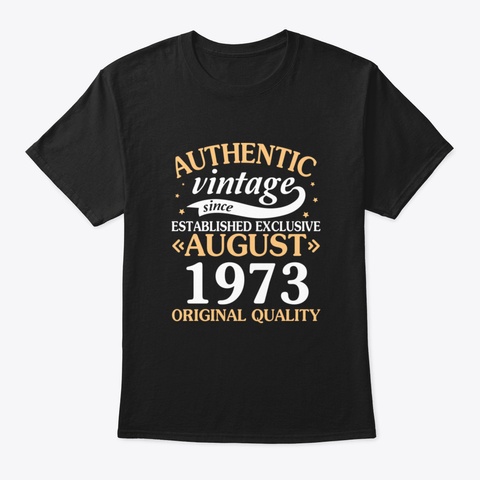 Authentic Vintage Since Established Excl Black T-Shirt Front