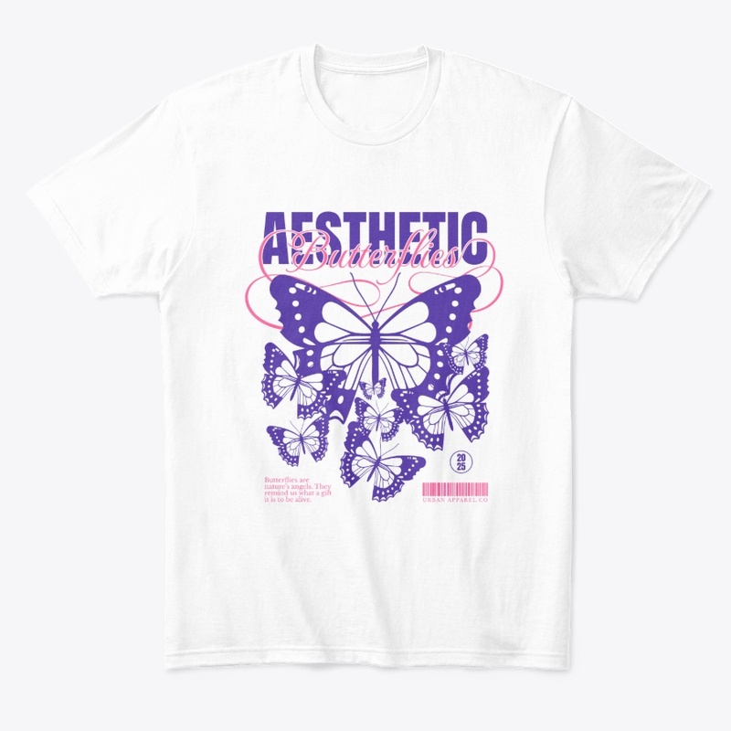 Aesthetic Butterfly Floral Graphic Merch