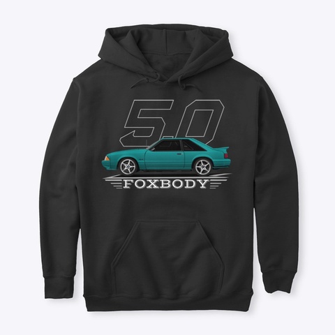 Foxbody Hatch Calypso Green Black T-Shirt Front