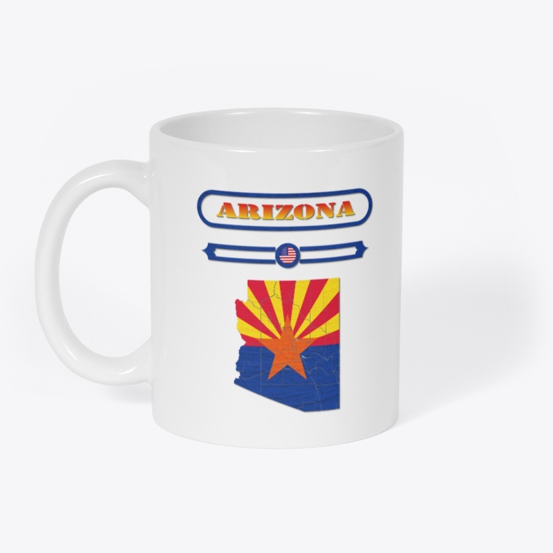 ARIZONA MAP, ARIZONA, USA. SAMER BRASIL