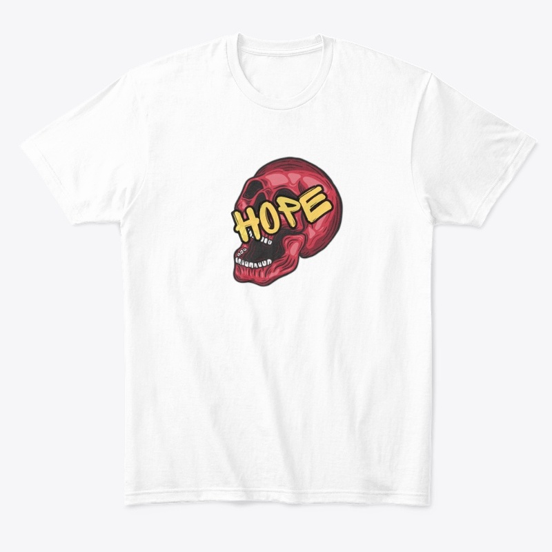 Hope Skull Street Art Graphic T-Shirt