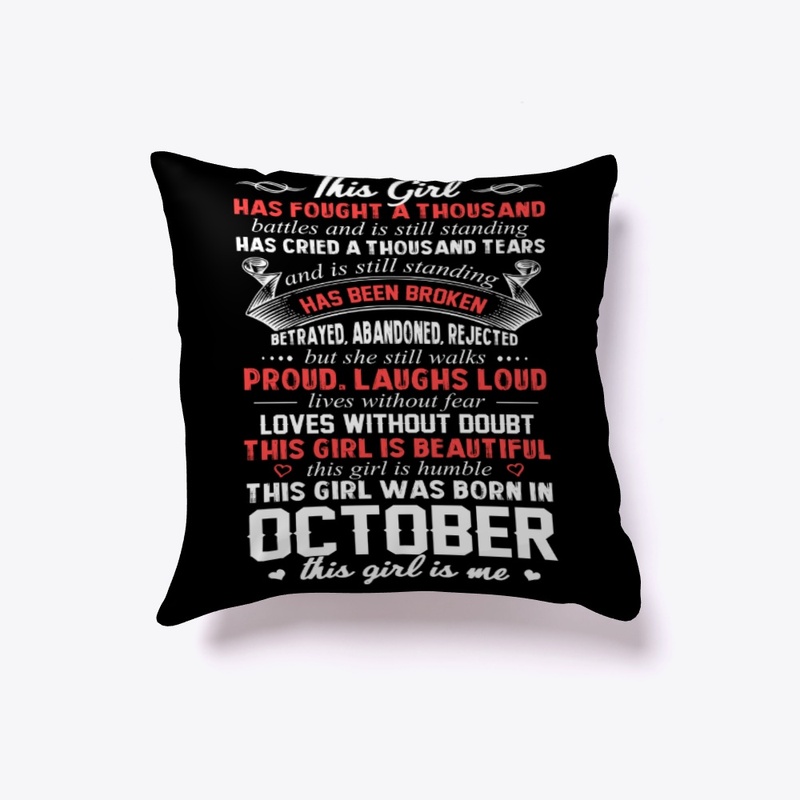 This Girl Was Born In October Birthday