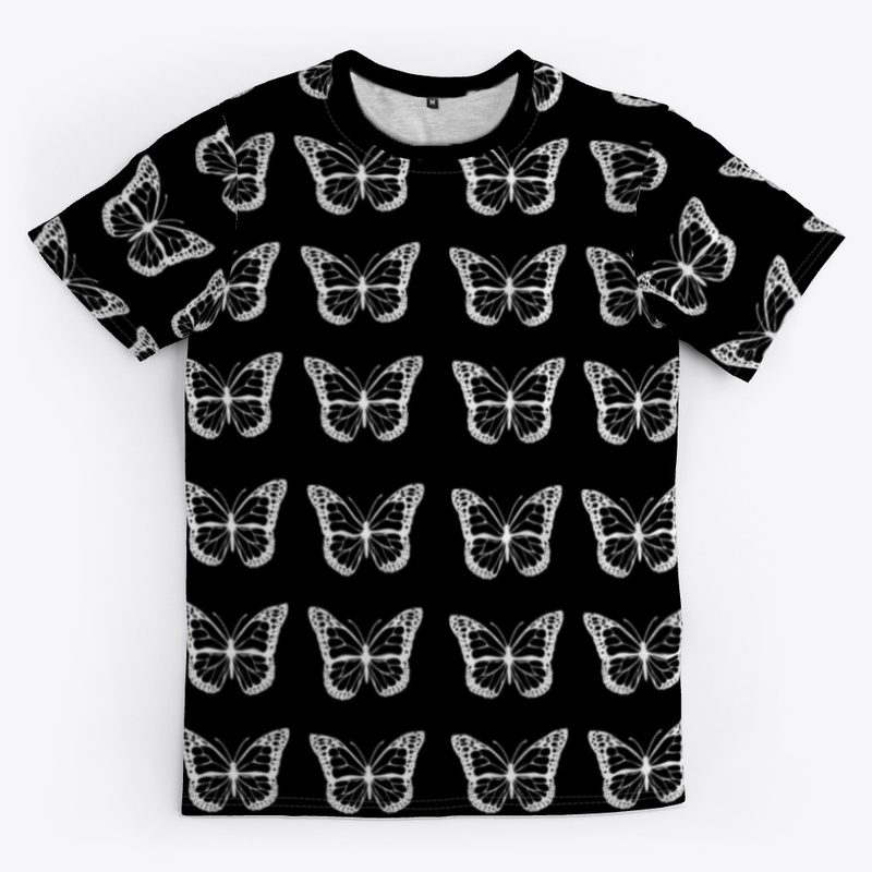 White on Dark Butterflies