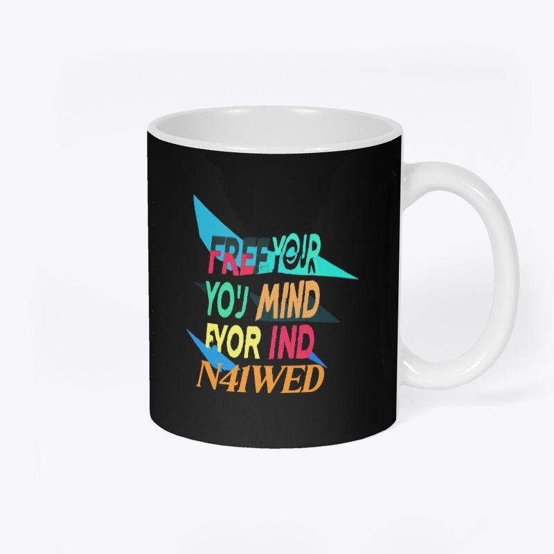 "Trendy Free Your Mind Typography Tee"
