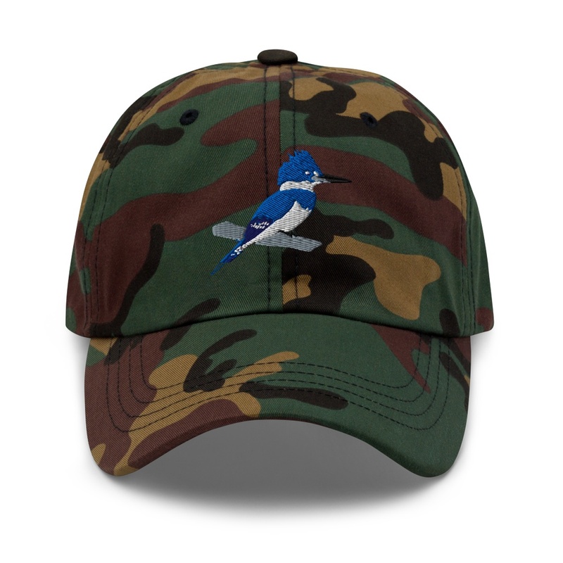 Belted Kingfisher Embroidered Dad Hat