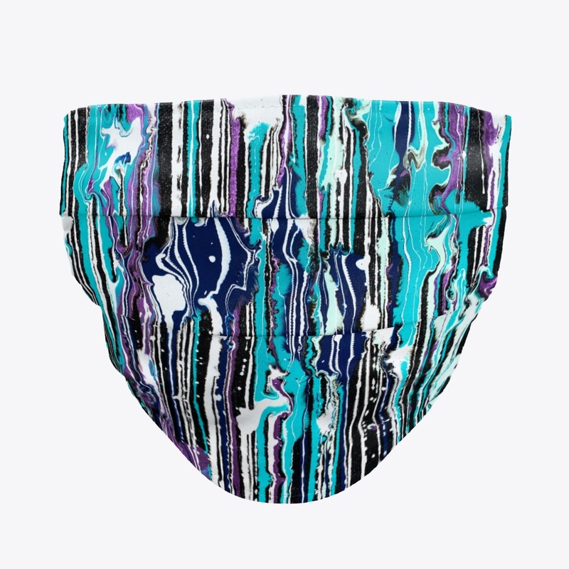 'Neon Rain'  painting face mask