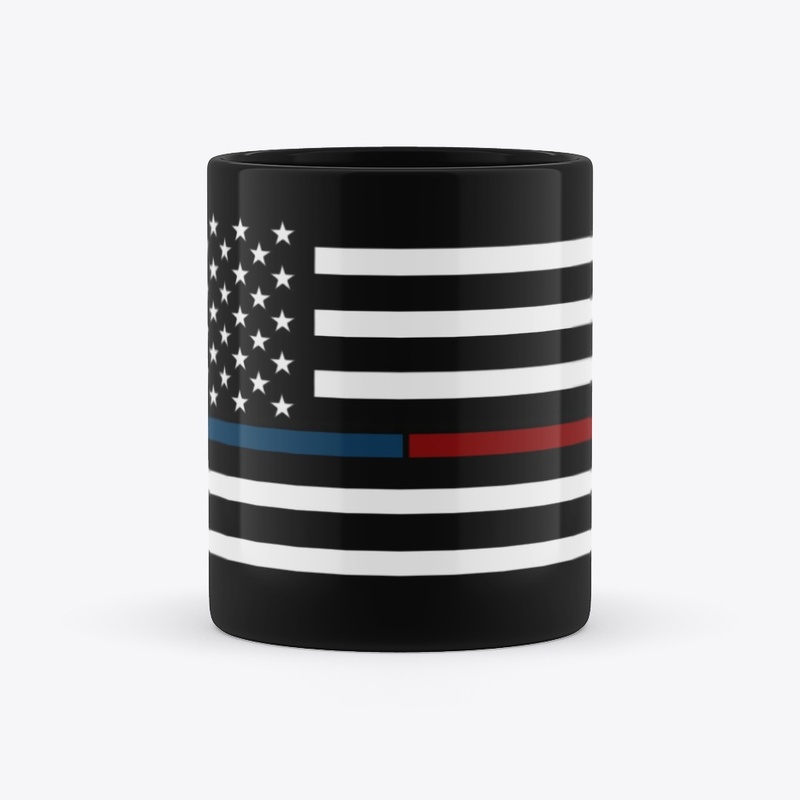 Horizontal Blue and Red Flag