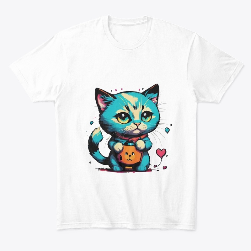 cute cat with bag 