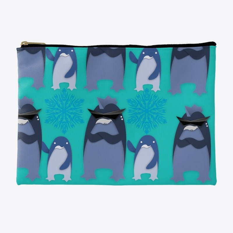 cute penguins mask and neck gaiter