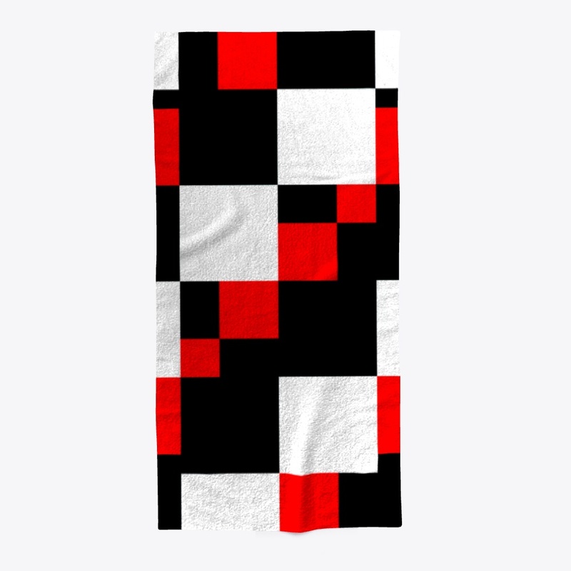 Abstract Pixel Patchwork Pattern Art