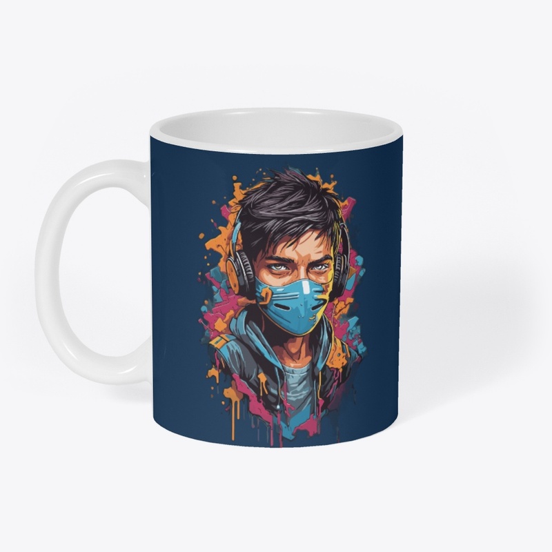 boy wearing a mask Design