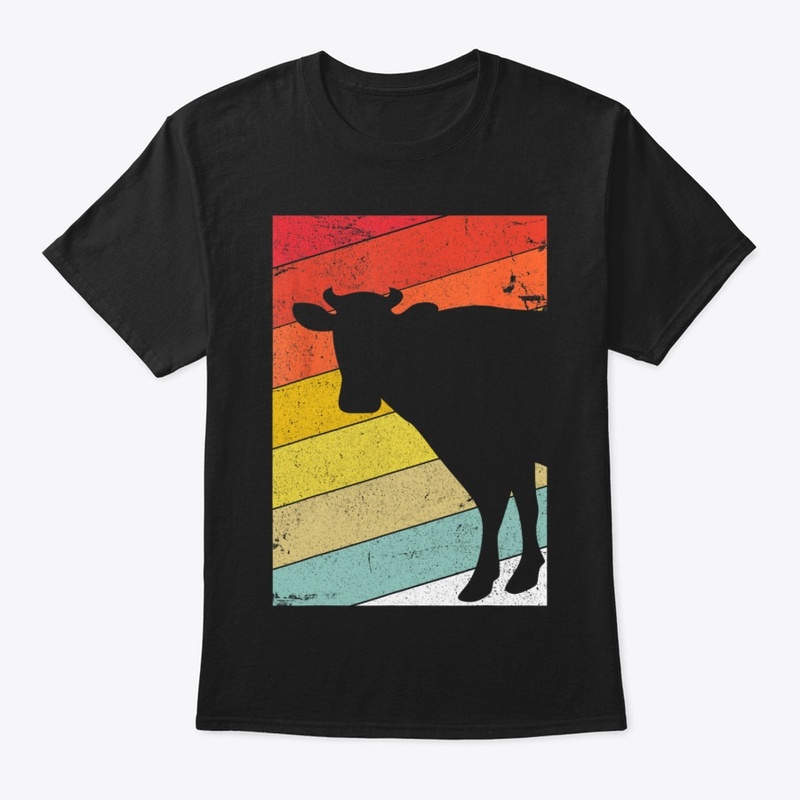 Cow Retro Vintage Farmer Shirt Men