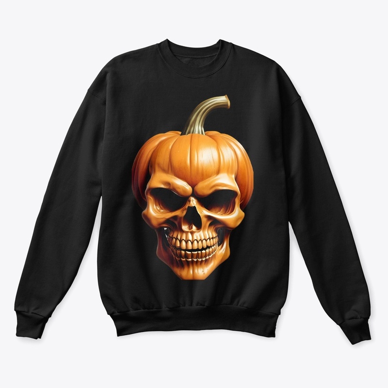Skull Pumpkin Halloween Art