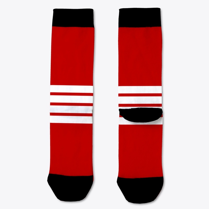 Classic White Stripes On Red