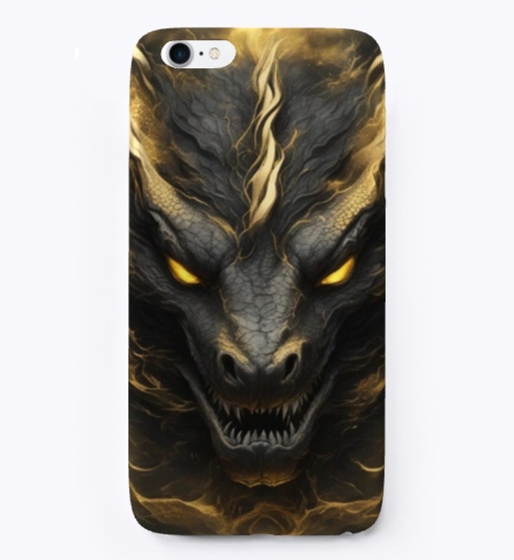 Mythical Dragon Head Glowing Eyes