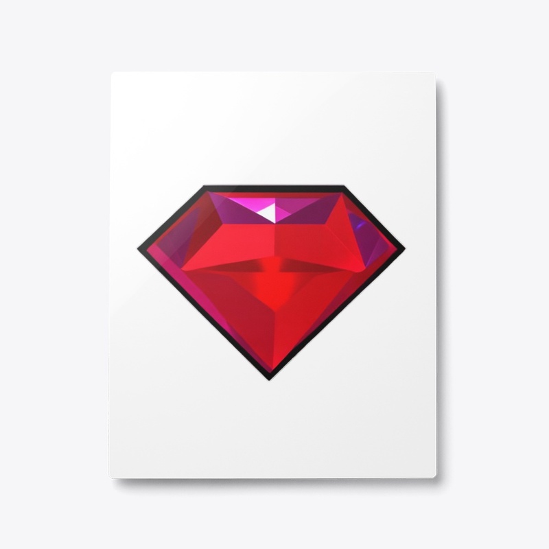 Red Diamond Metal Print