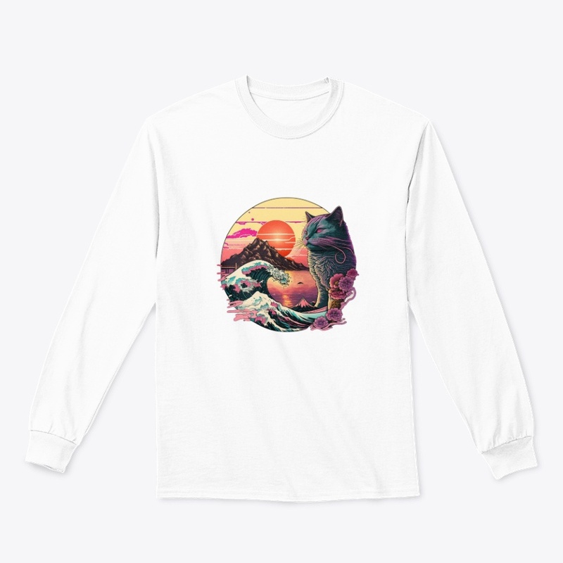The Great Wave with Cat 
