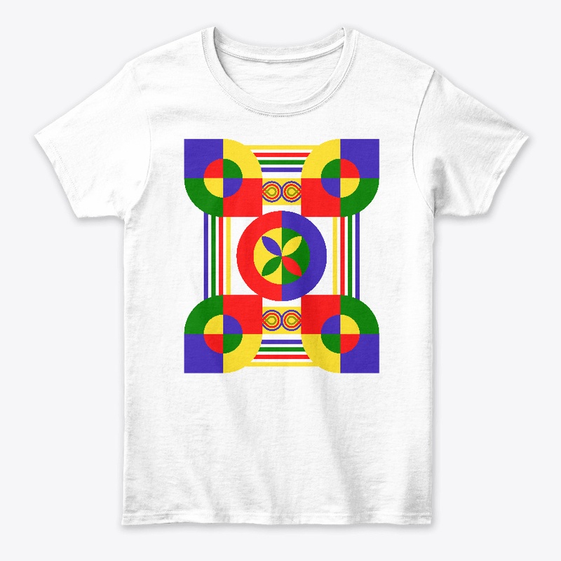 Tribal Geometric design primary color