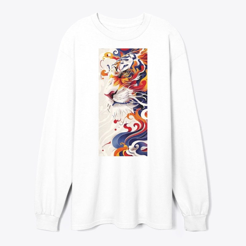 Tiger Print Crewneck Sweatshirt