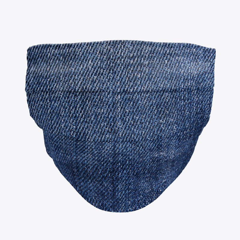 Dark denim face mask