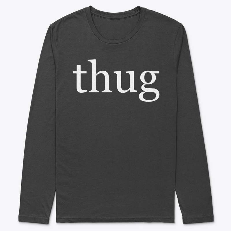 Thug in White on a Black Background