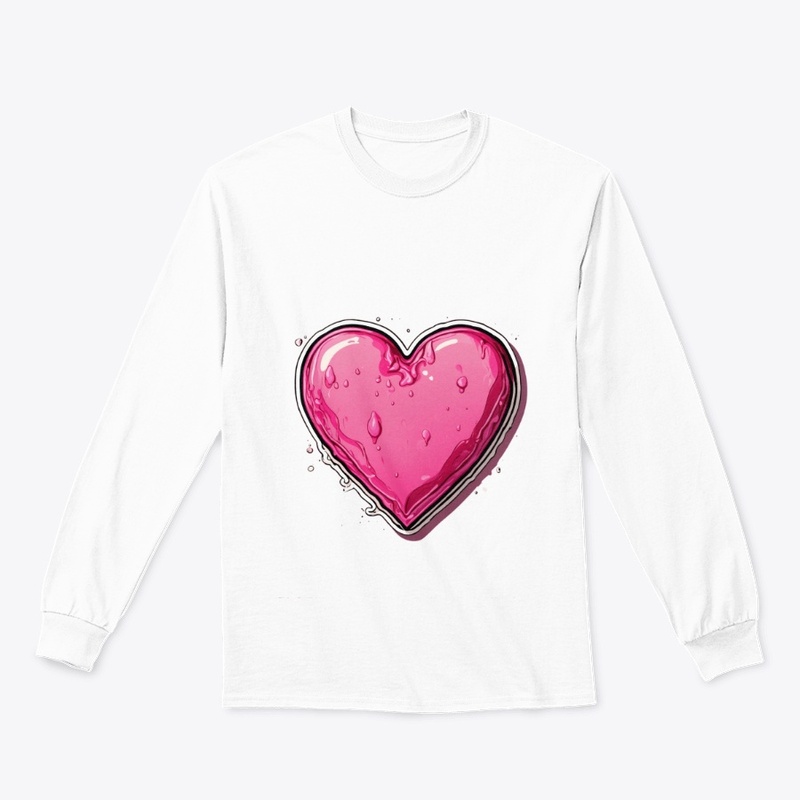 💖 Shocking Pink 3D Cartoon Heart