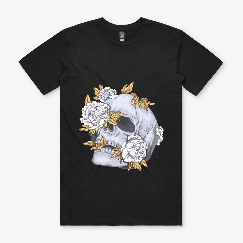 Black and White Modern Skull