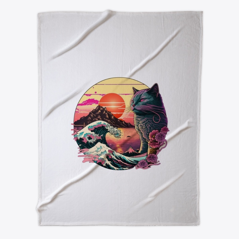 The Great Wave with Cat 