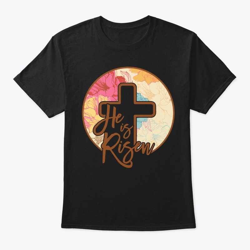 He Is Risen Cross Floral