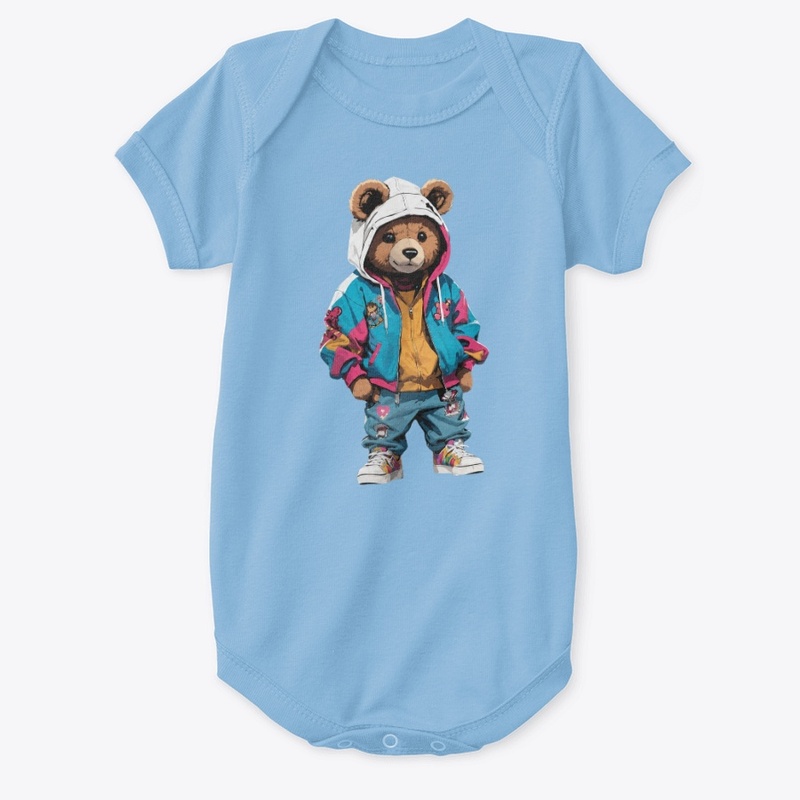 Cute Streetwear Teddy Bear Graphic
