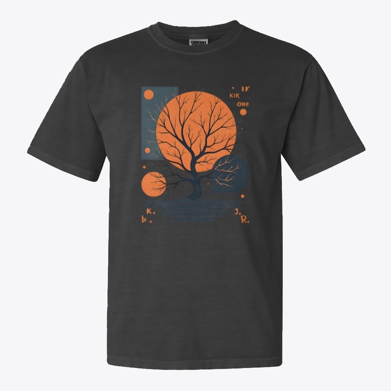 Minimalist Tree graphic T-shirt design