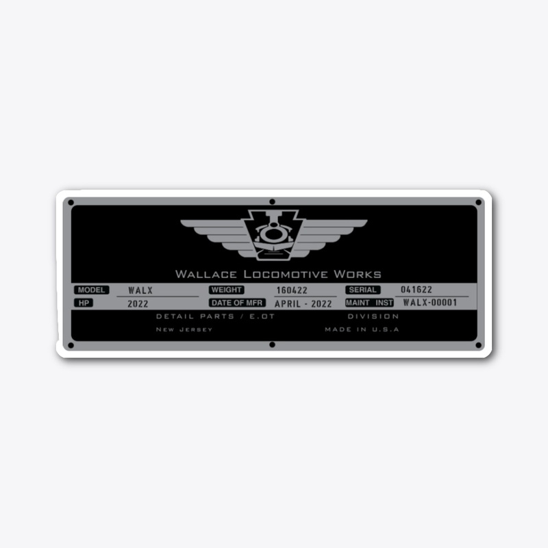 WALX Builders Plate Sticker