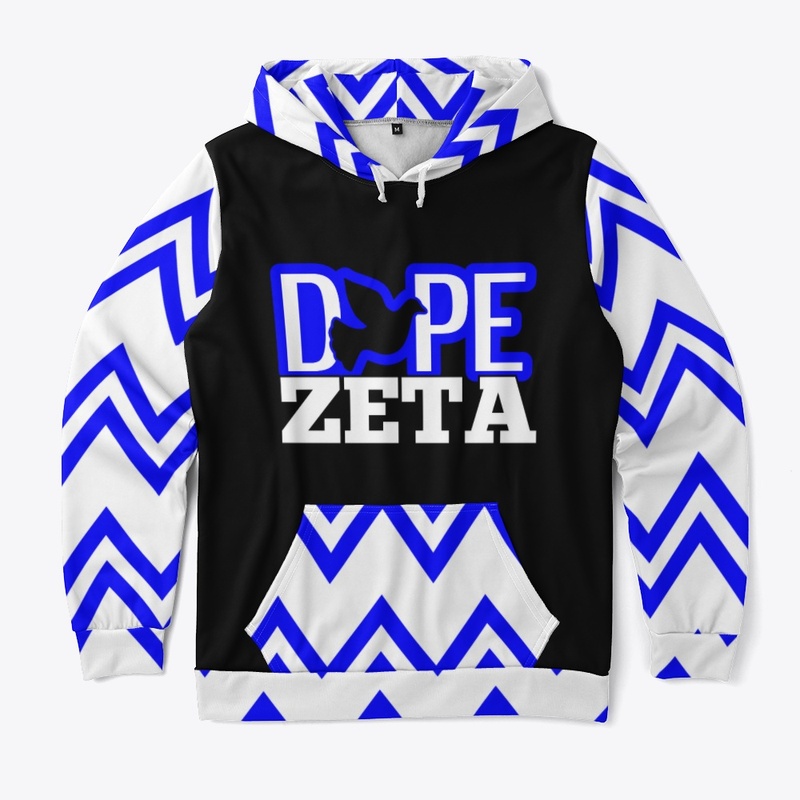 Blue and White Zig Zag Line Design 