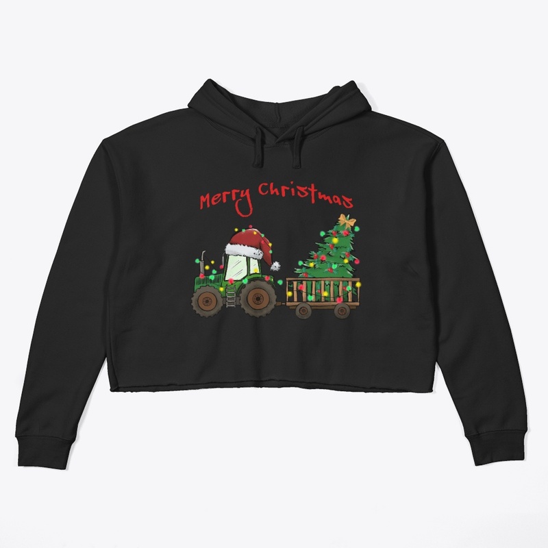 Christmas Tractor with Tree in wagon