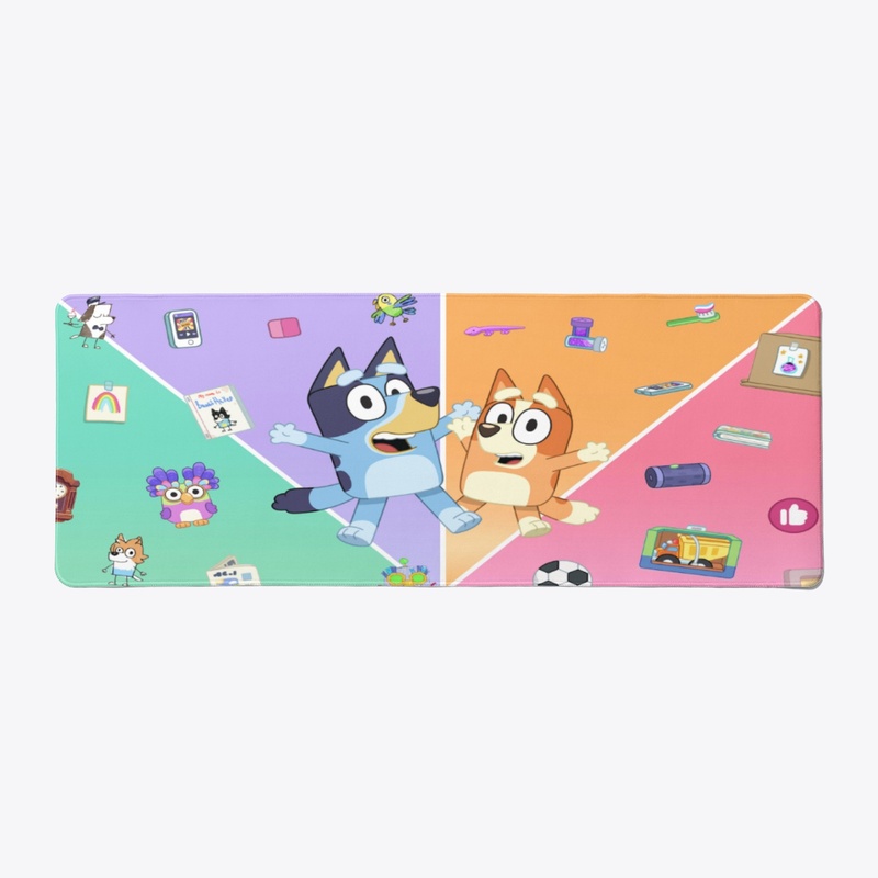 Bluey And Bingo Heeler Gaming Mat